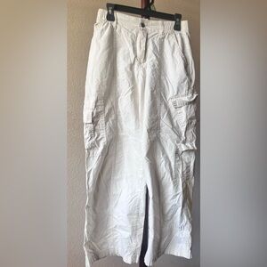 Kids' Casual White Cargo Pants